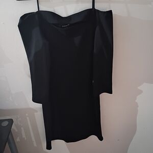 bebe Black Midi Dress